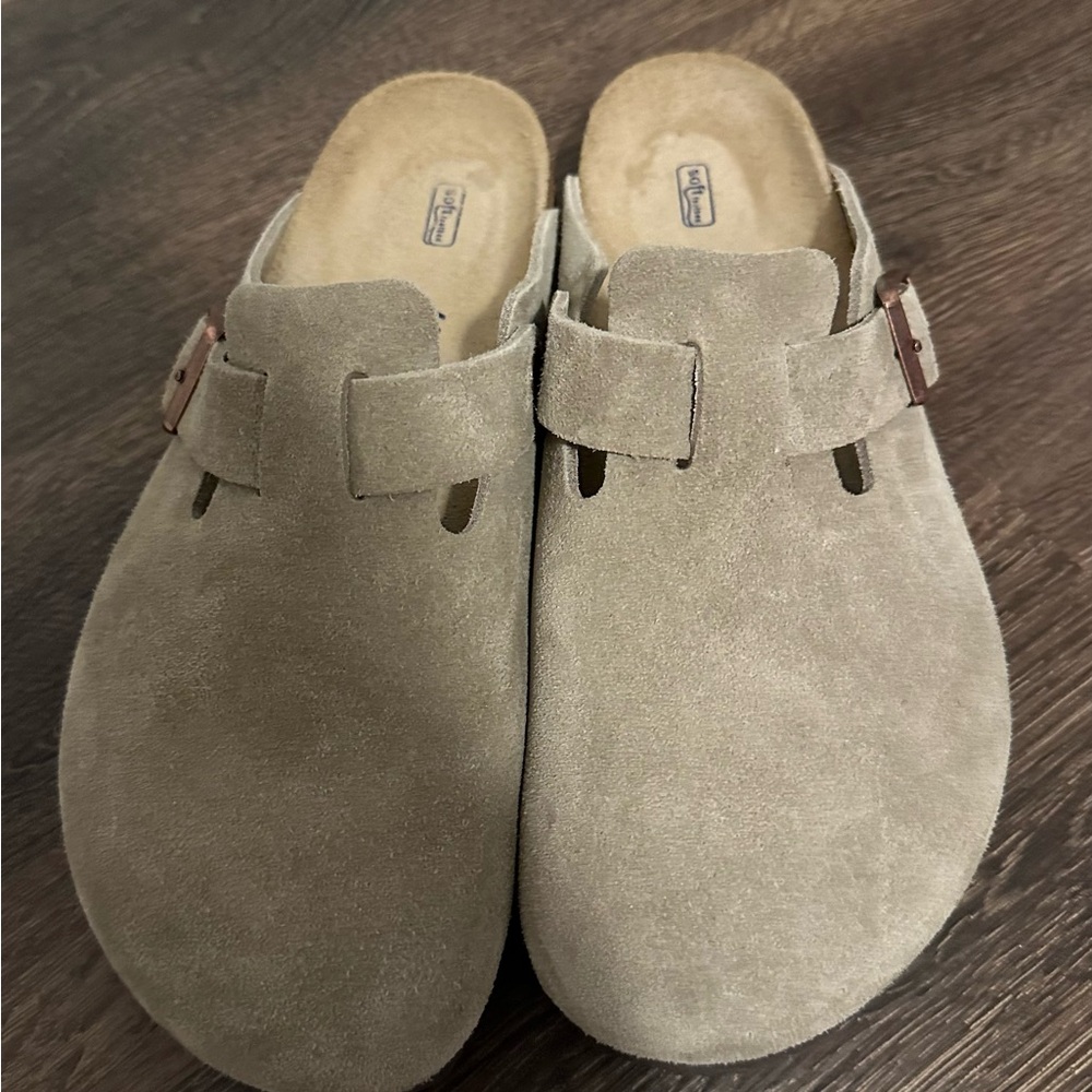 Birkenstock Women's Suede Mules - Taupe 31